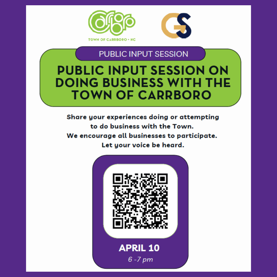 Doing Business with the Town of Carrboro - Public Input Session 